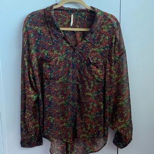 Free People Floral Blouse